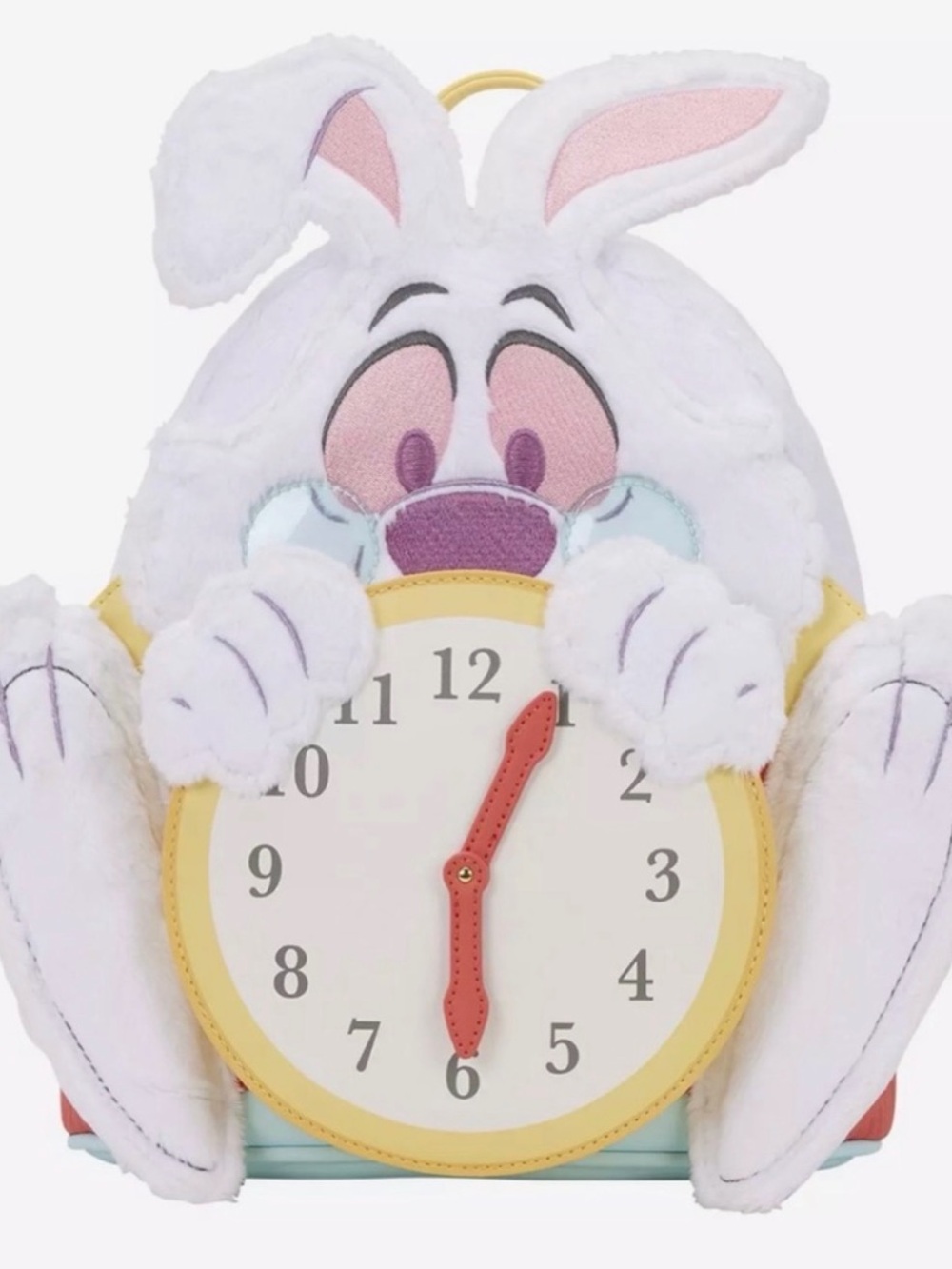 Loungefly White Pink Bunny Clock Crossbody Bag